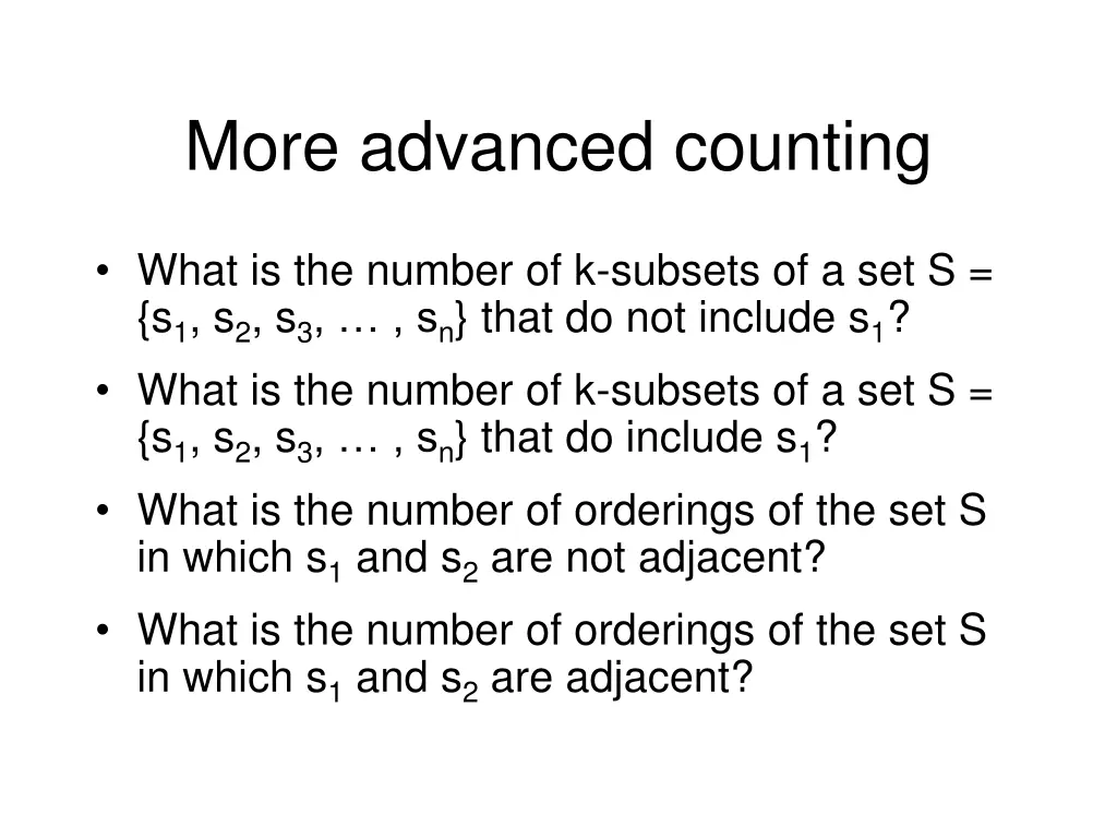 more advanced counting