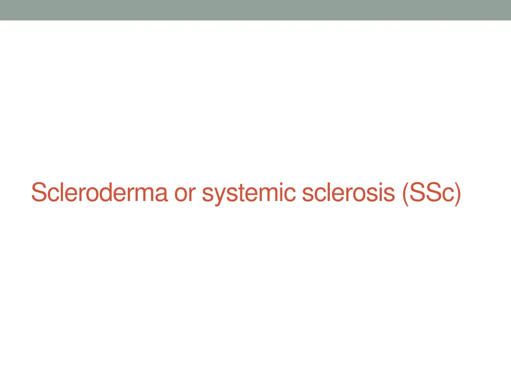 scleroderma or systemic sclerosis ssc