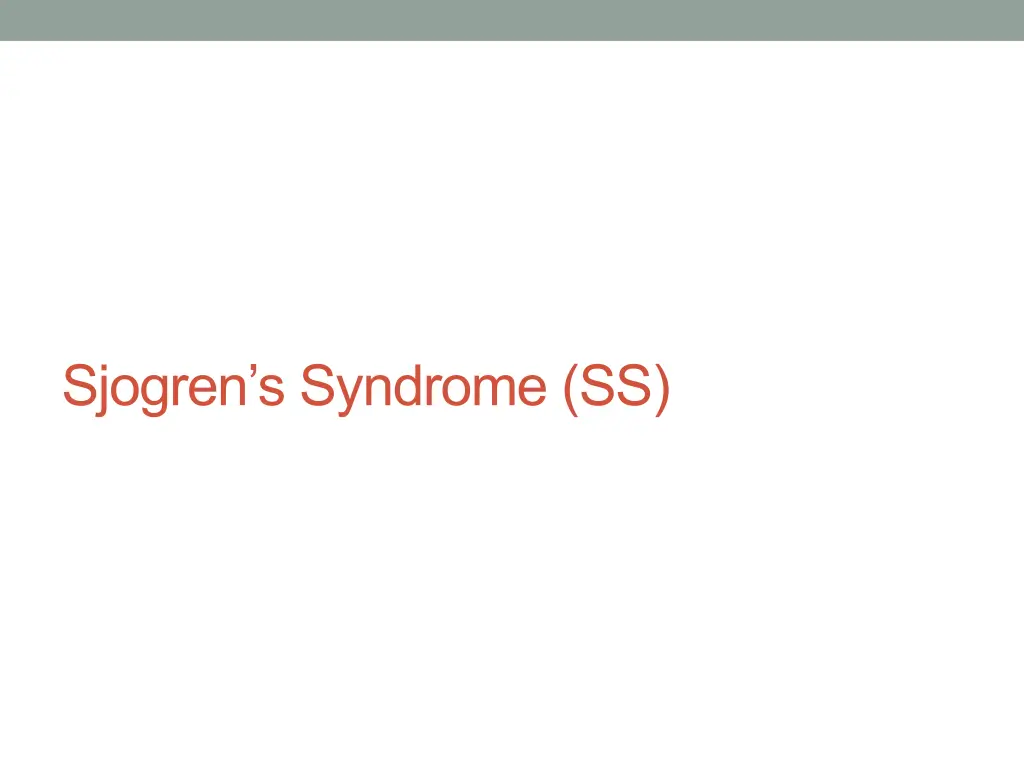 sjogren s syndrome ss