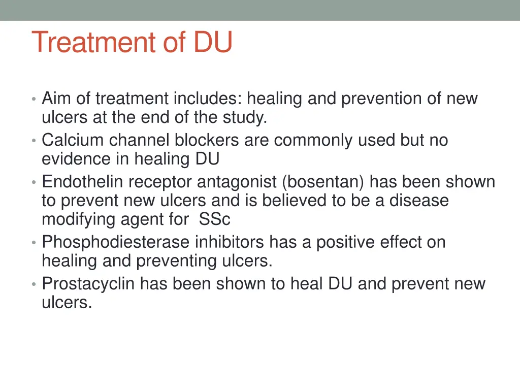 treatment of du