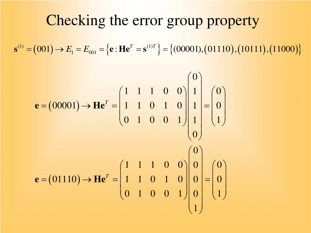 checking the error group property