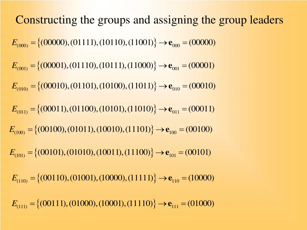 constructing the groups and assigning the group