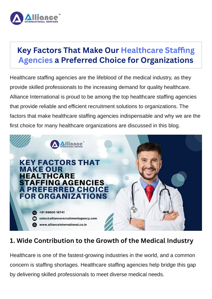 key factors that make our healthcare