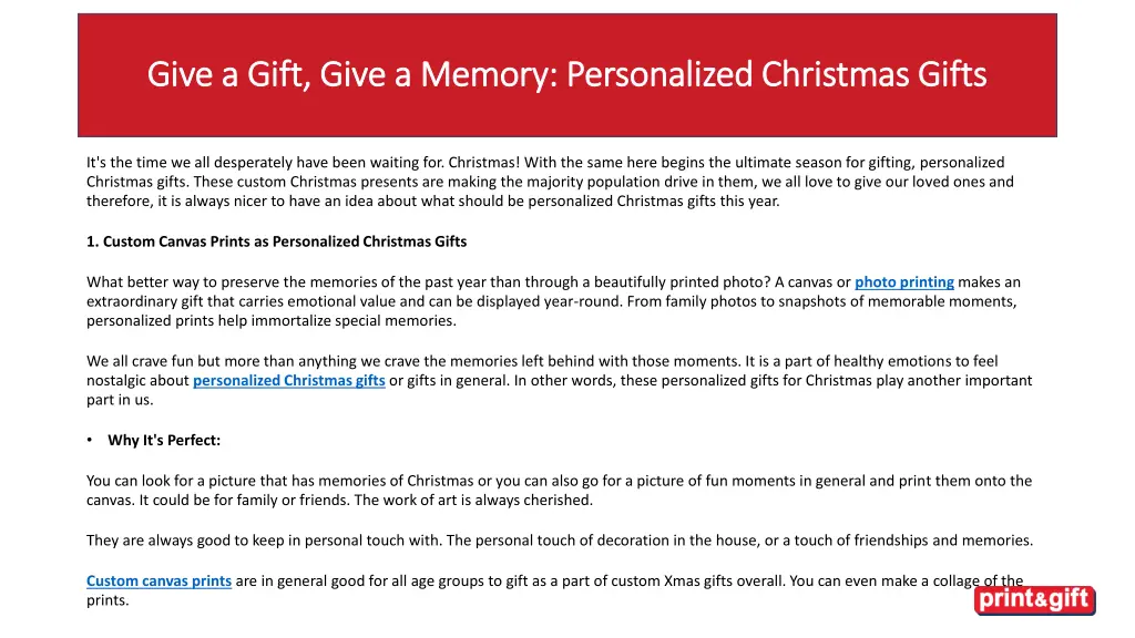 give a gift give a memory personalized christmas 1