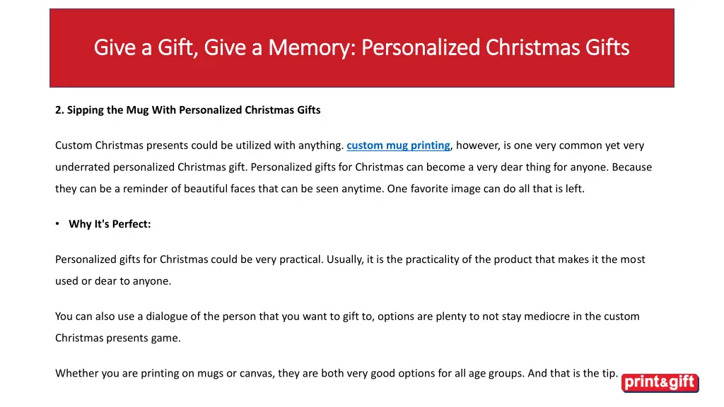 give a gift give a memory personalized christmas 2