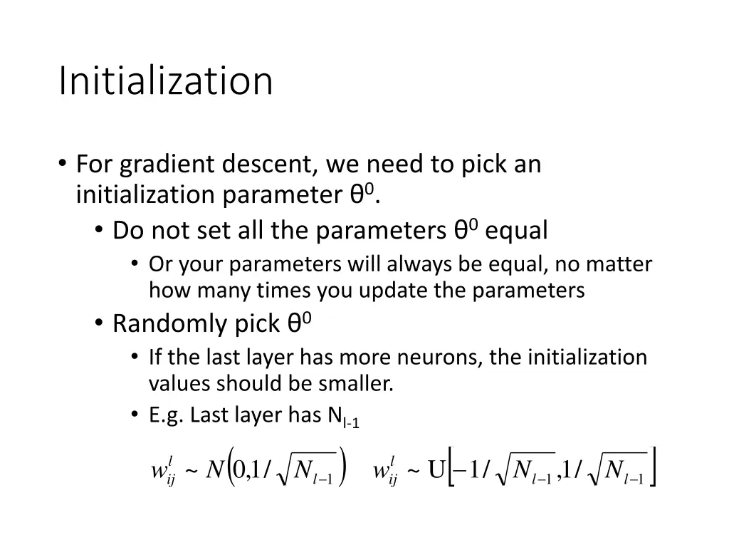 initialization 1