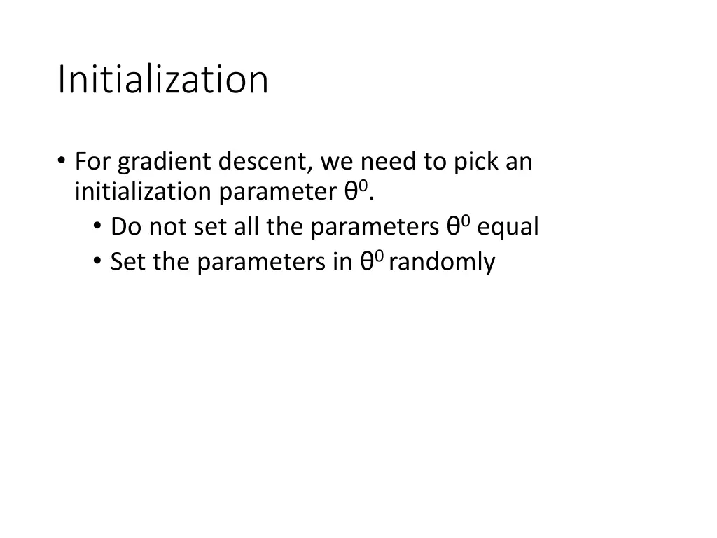 initialization