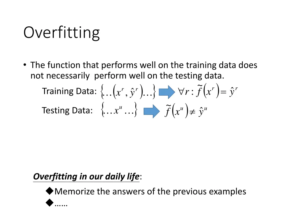 overfitting