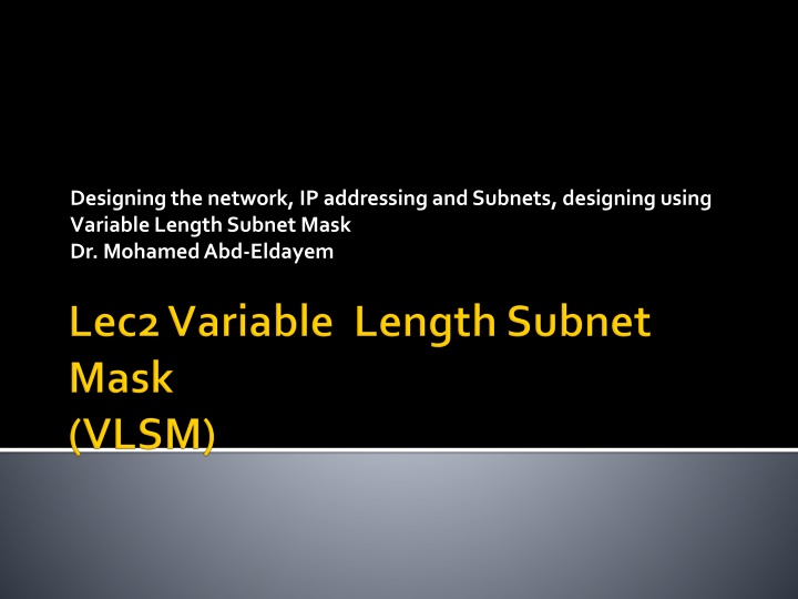 designing the network ip addressing and subnets