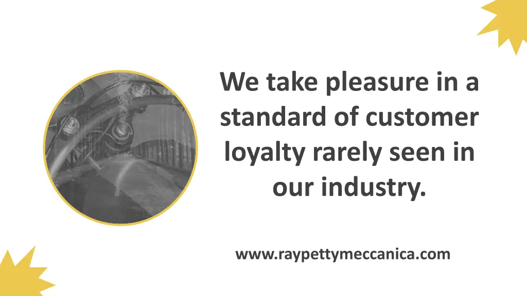 we take pleasure in a standard of customer