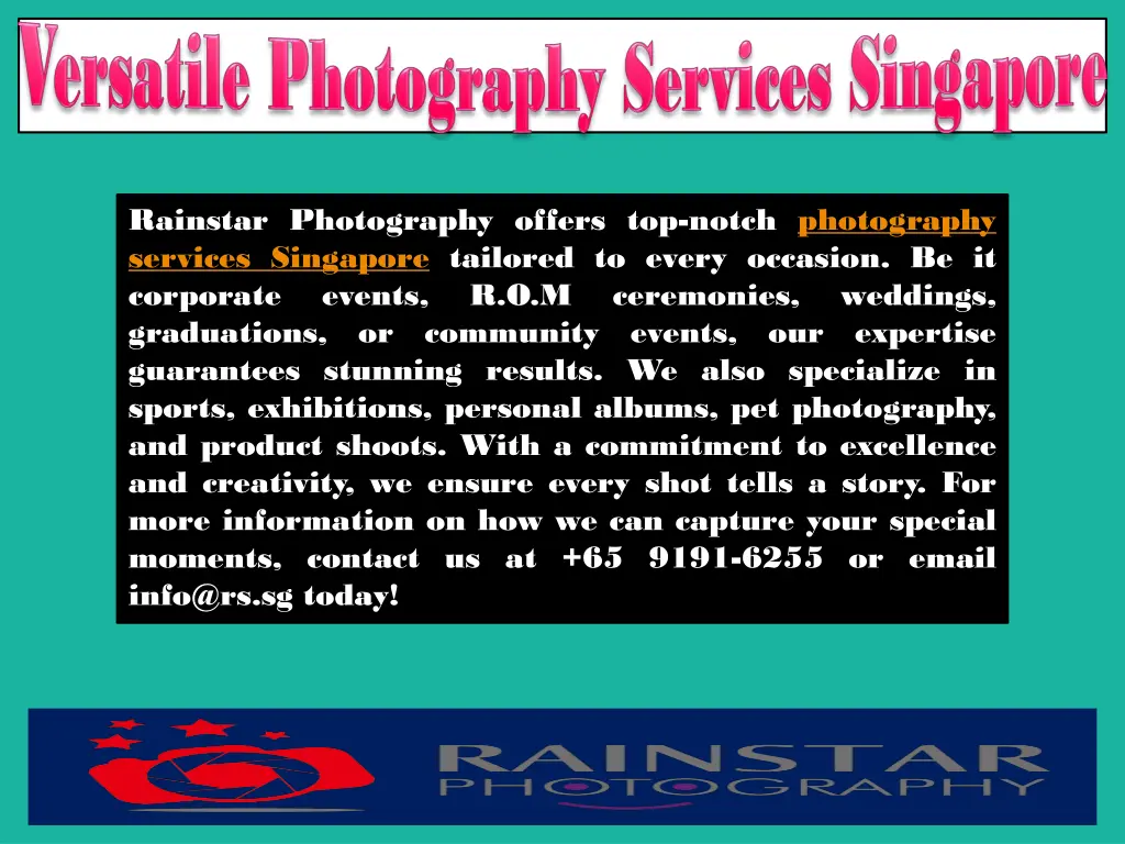 rainstar photography offers top notch photography