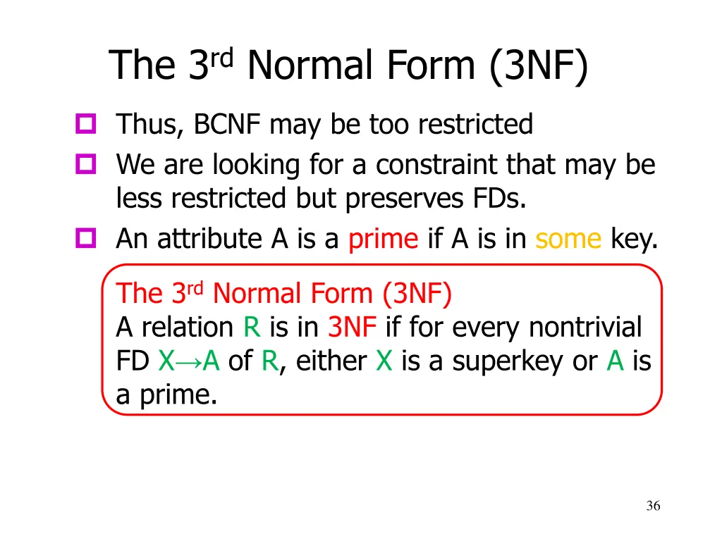 the 3 rd normal form 3nf 3