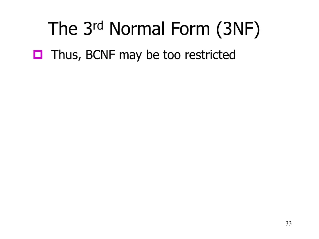 the 3 rd normal form 3nf