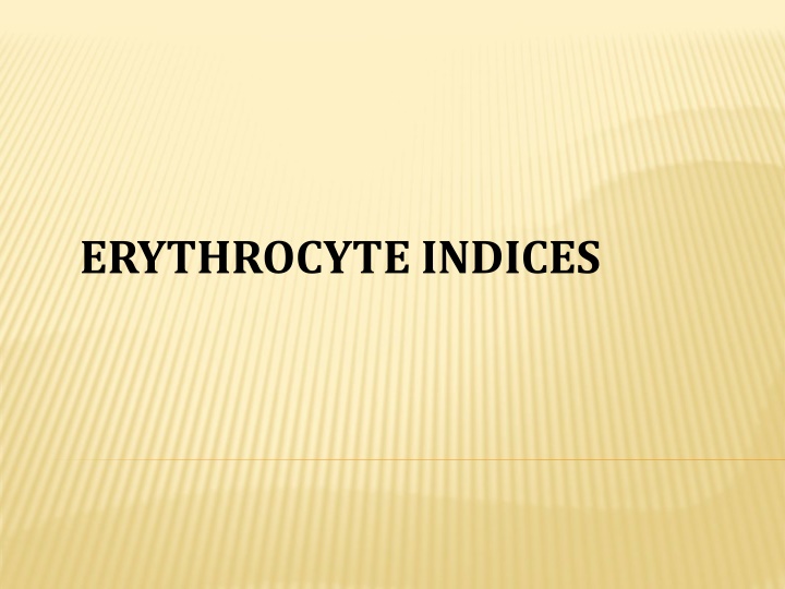 erythrocyte indices