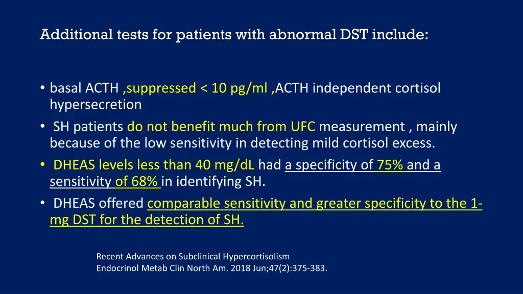 additional tests for patients with abnormal