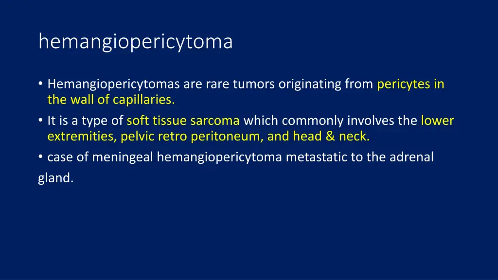 hemangiopericytoma