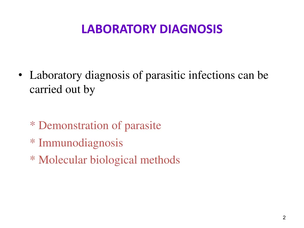 laboratory diagnosis