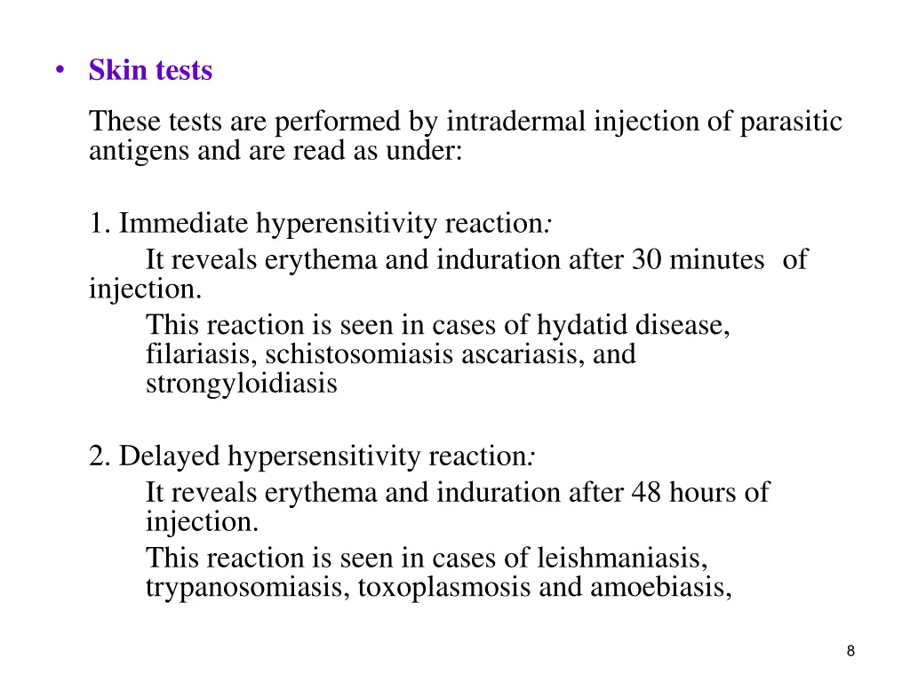 skin tests