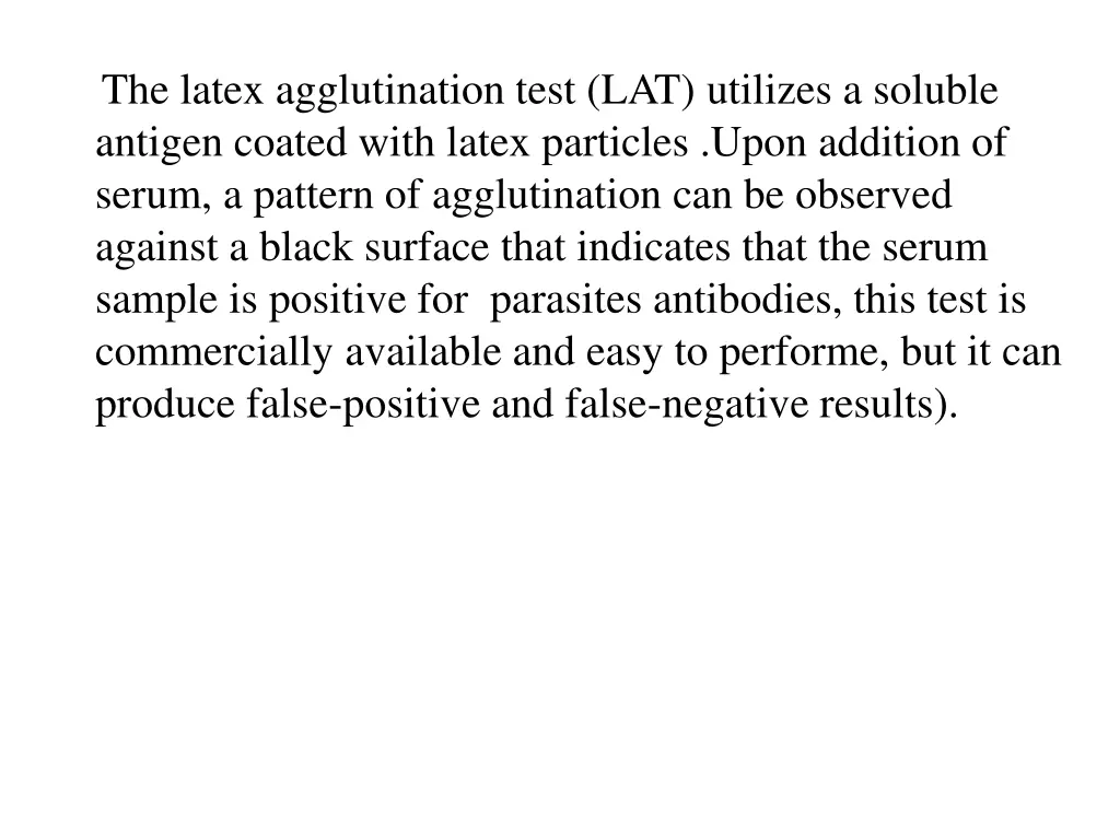 the latex agglutination test lat utilizes