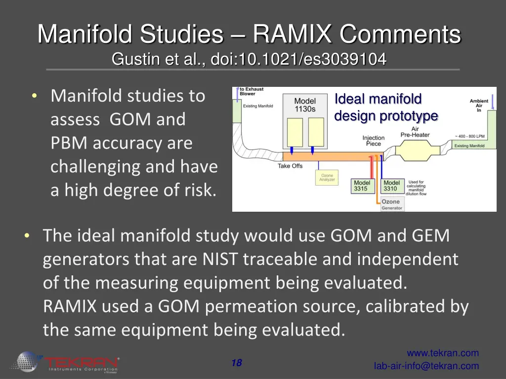 manifold studies ramix comments gustin