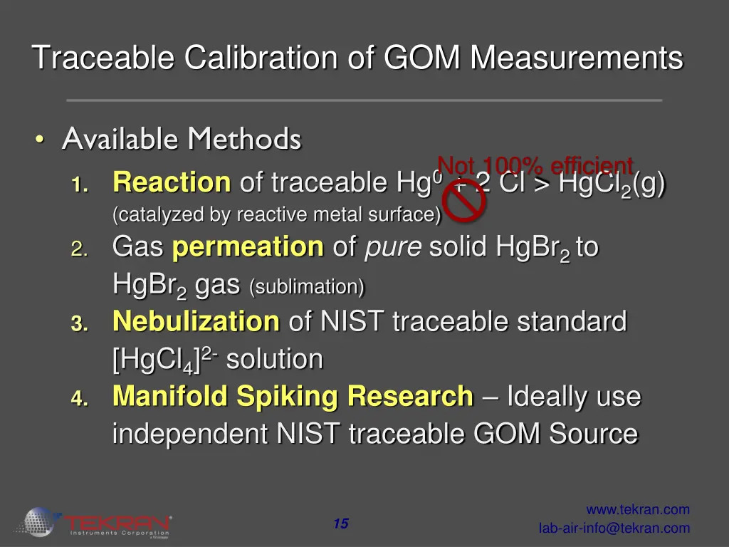 traceable calibration of gom measurements