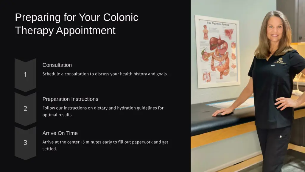 preparing for your colonic therapy appointment