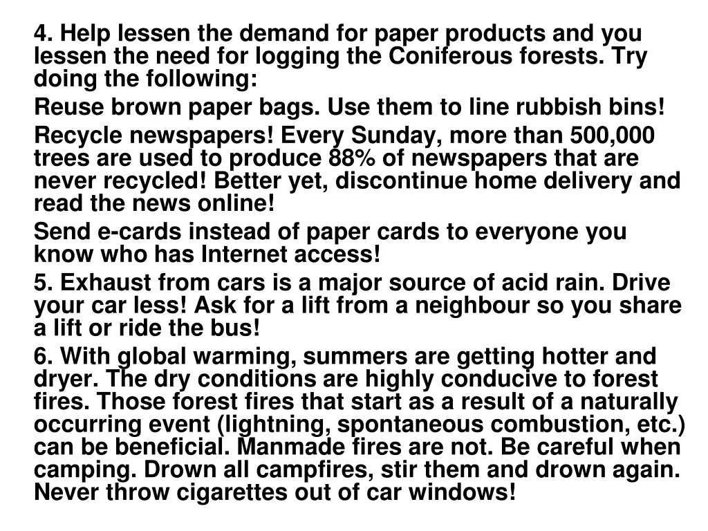 4 help lessen the demand for paper products