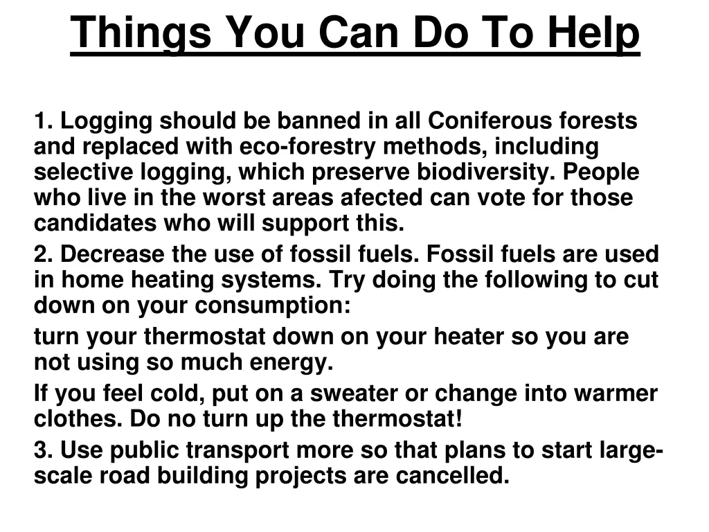 things you can do to help