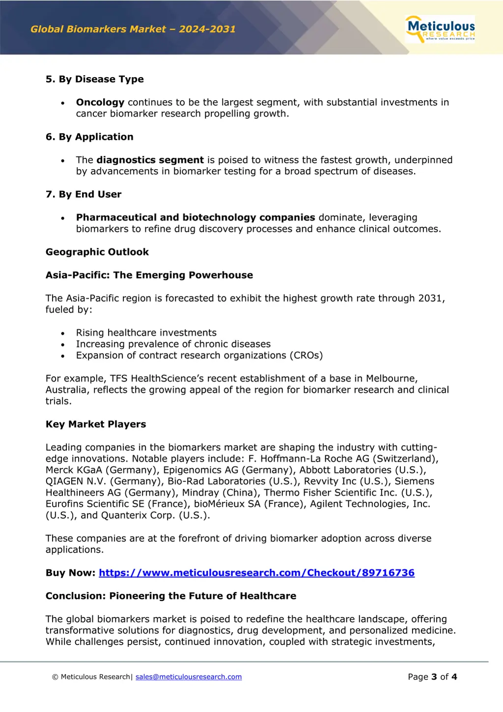 global biomarkers market 2024 2031 2