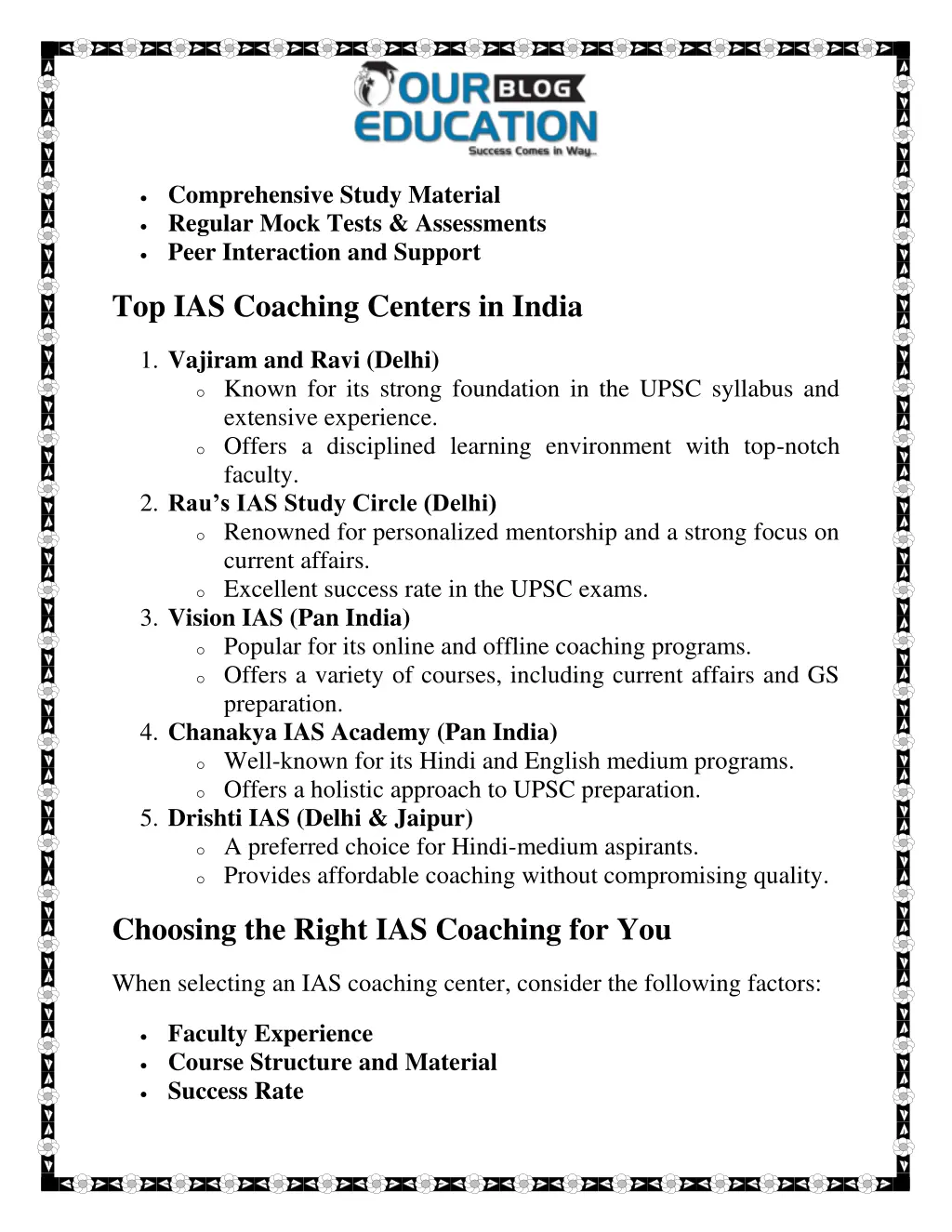 comprehensive study material regular mock tests