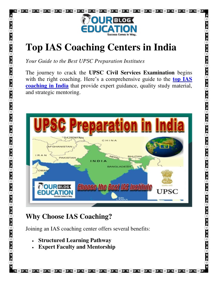 top ias coaching centers in india