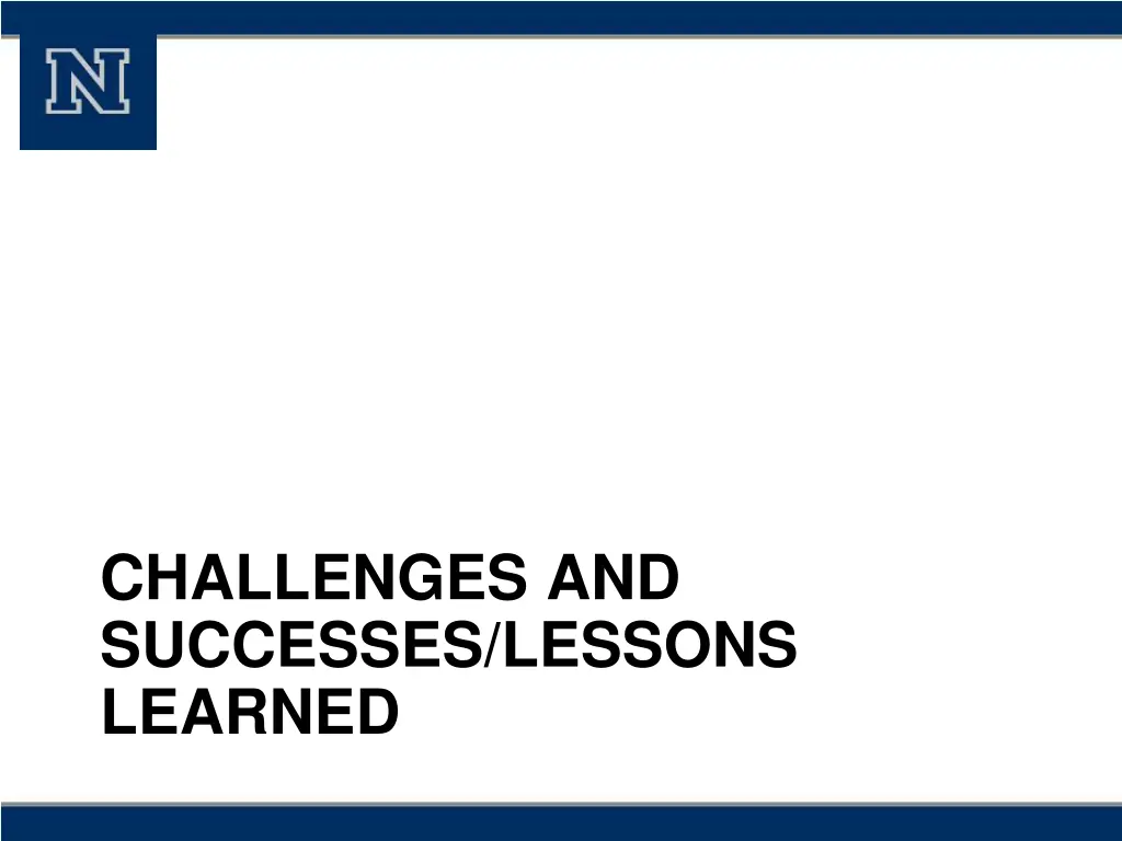 challenges and successes lessons learned