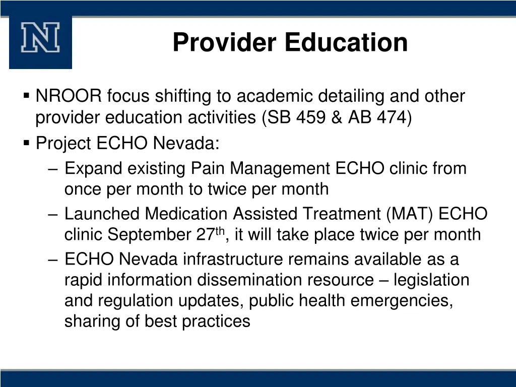 provider education