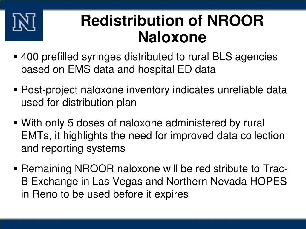 redistribution of nroor naloxone 400 prefilled