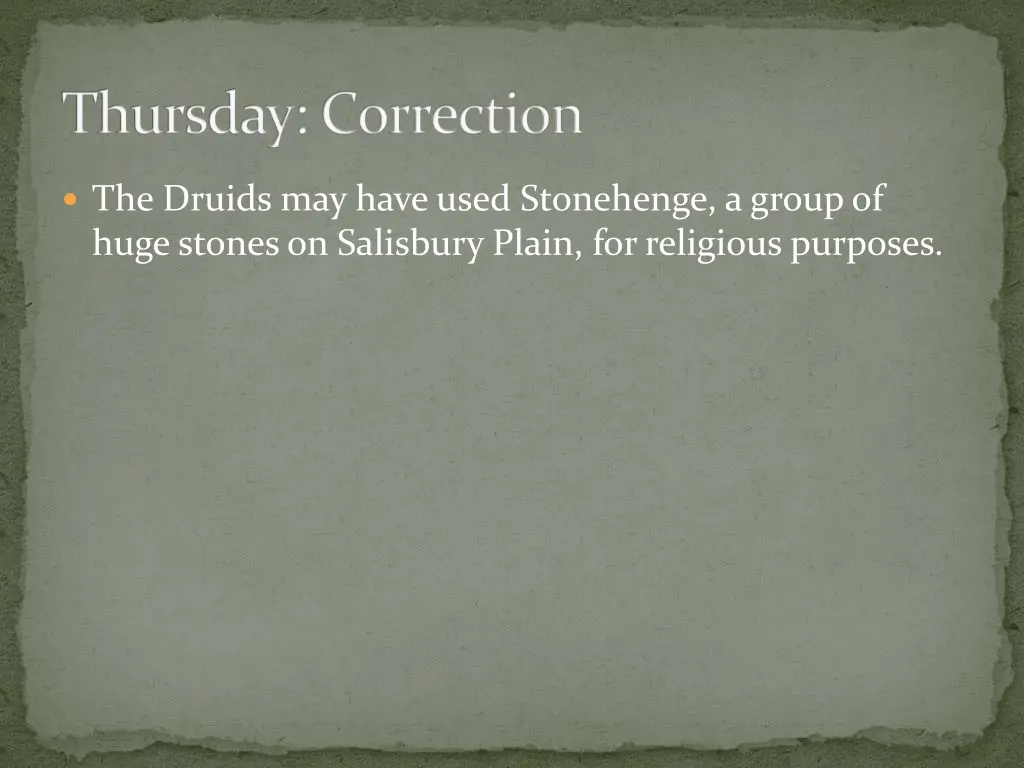 thursday correction 1