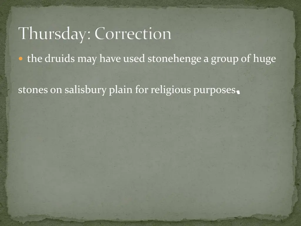 thursday correction