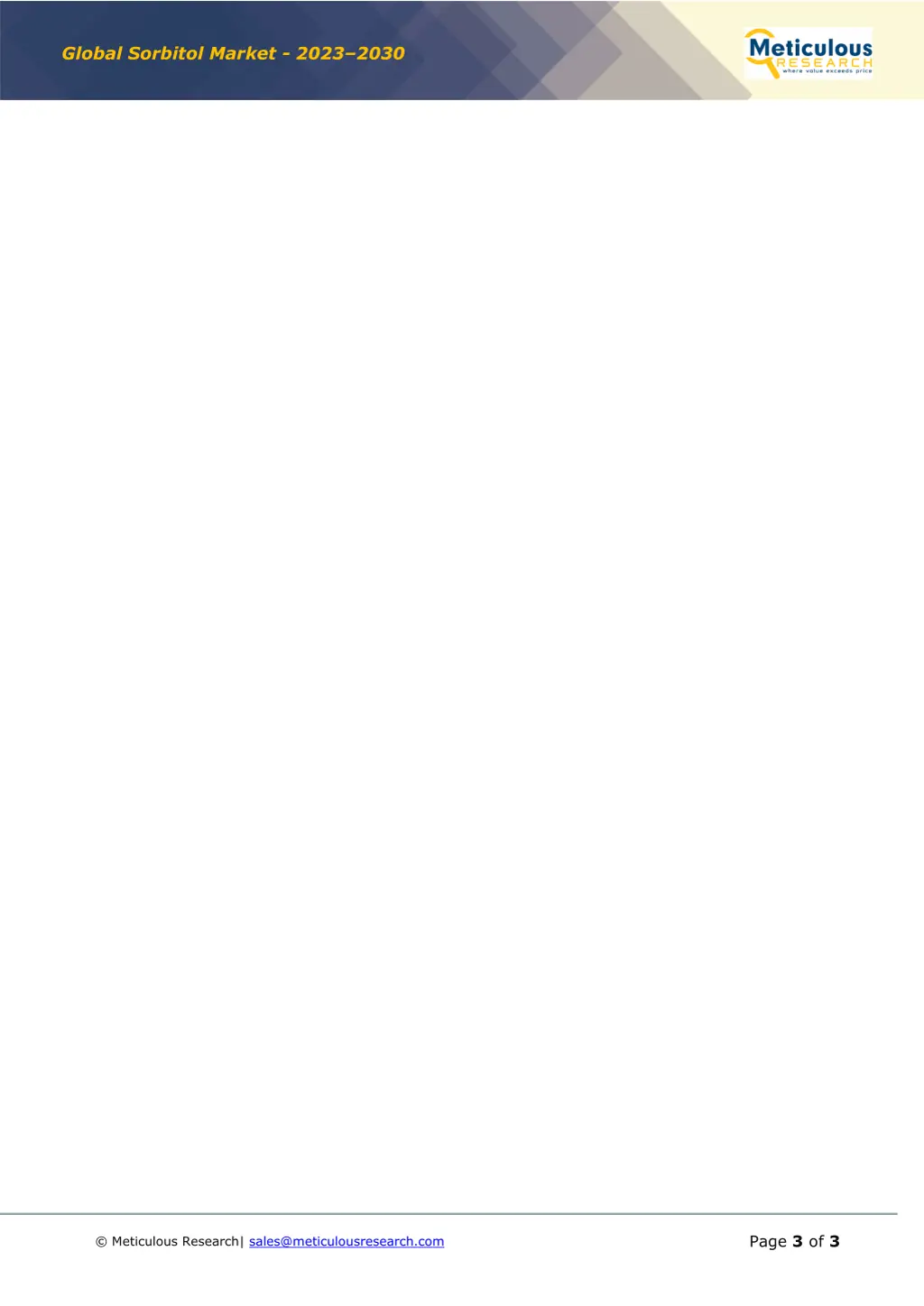 global sorbitol market 2023 2030 2