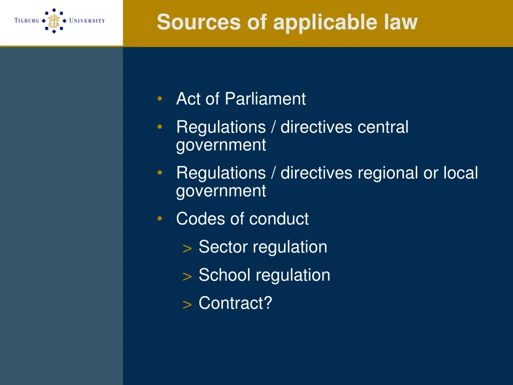 sources of applicable law