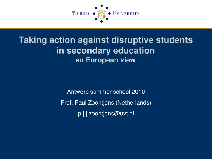 taking action against disruptive students