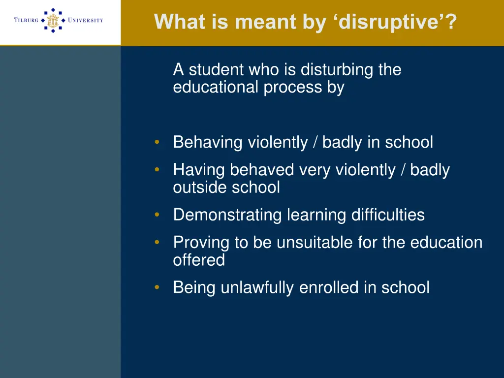 what is meant by disruptive