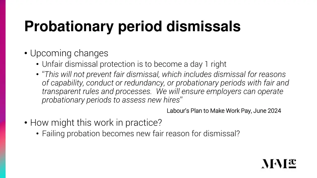 probationary period dismissals