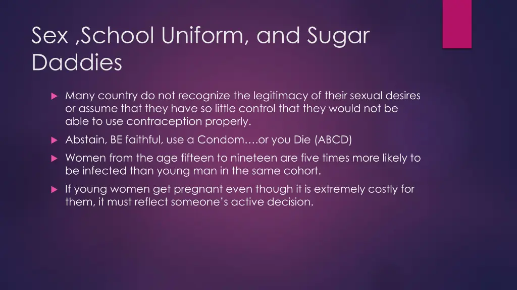 sex school uniform and sugar daddies