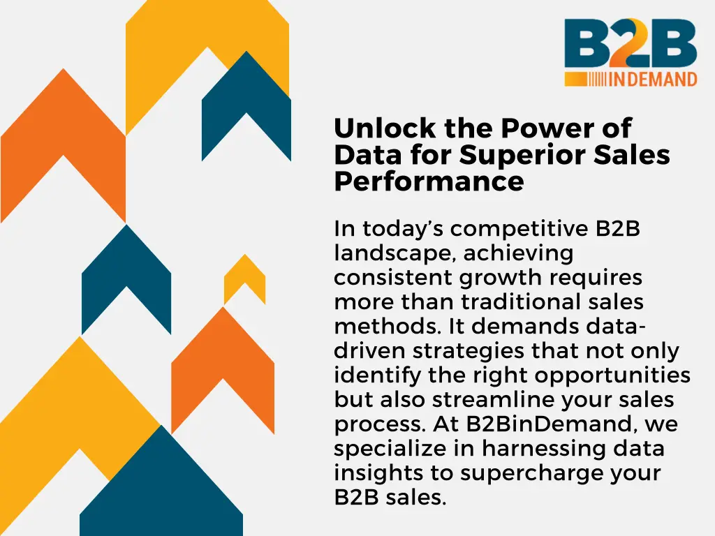 unlock the power of data for superior sales