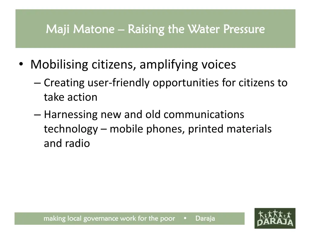 maji matone maji matone raising the water 1