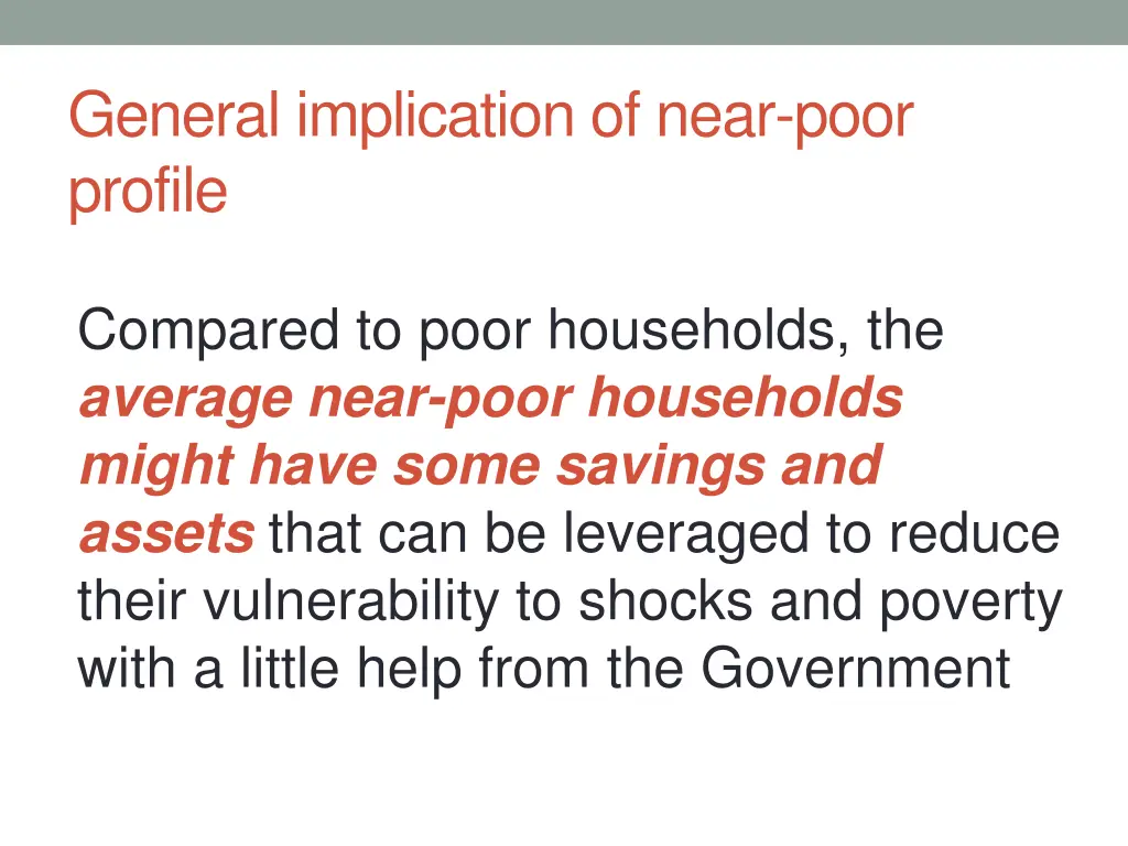 general implication of near poor profile