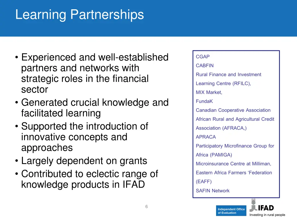 learning partnerships