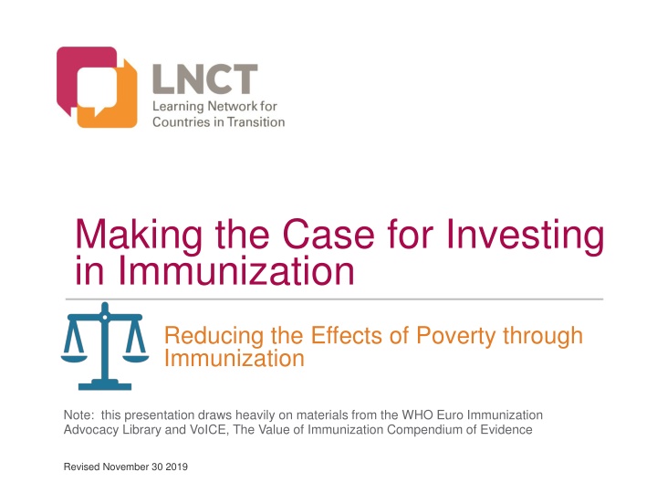 making the case for investing in immunization