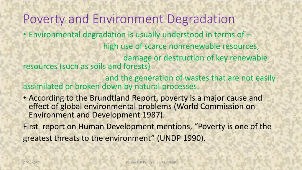 poverty and environment degradation environmental