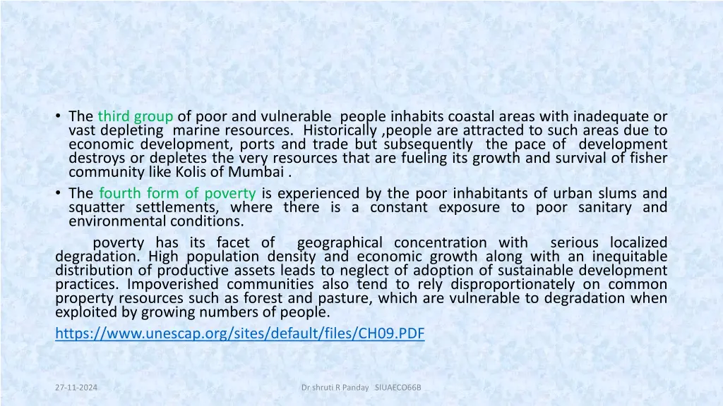 the third group of poor and vulnerable people