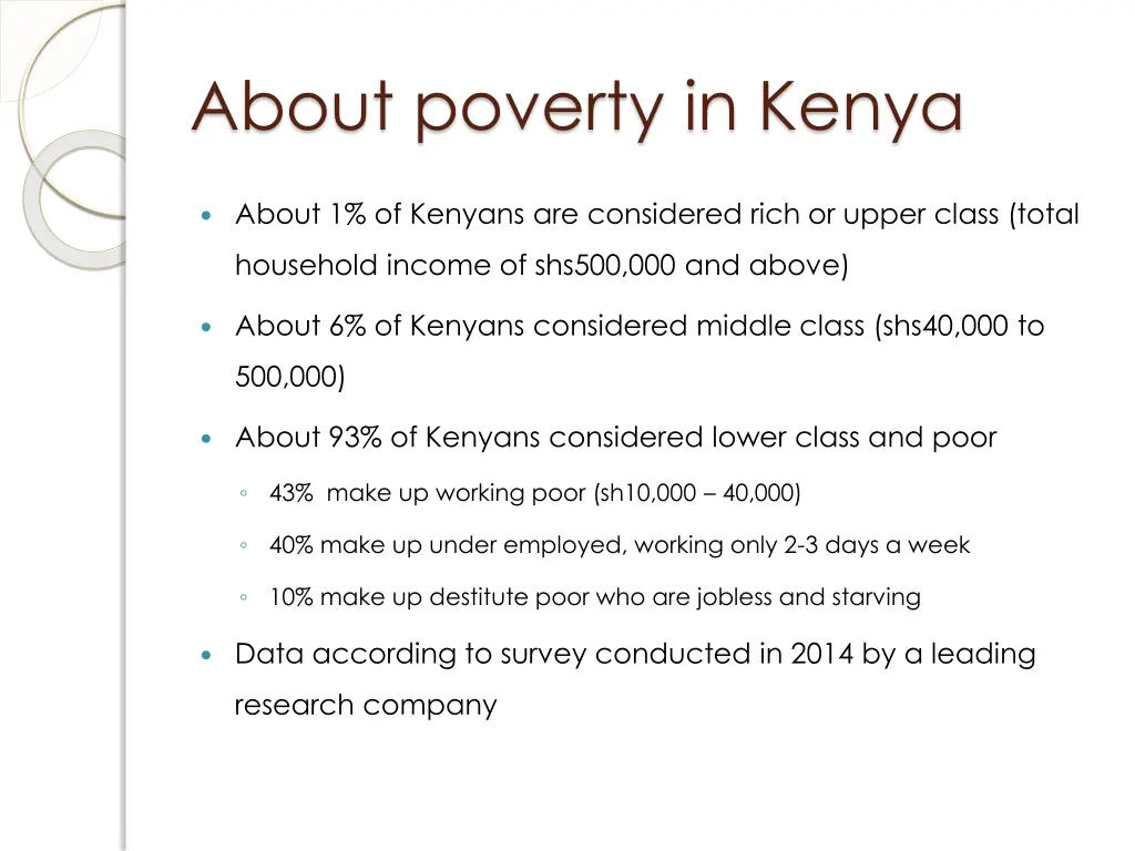 about poverty in kenya